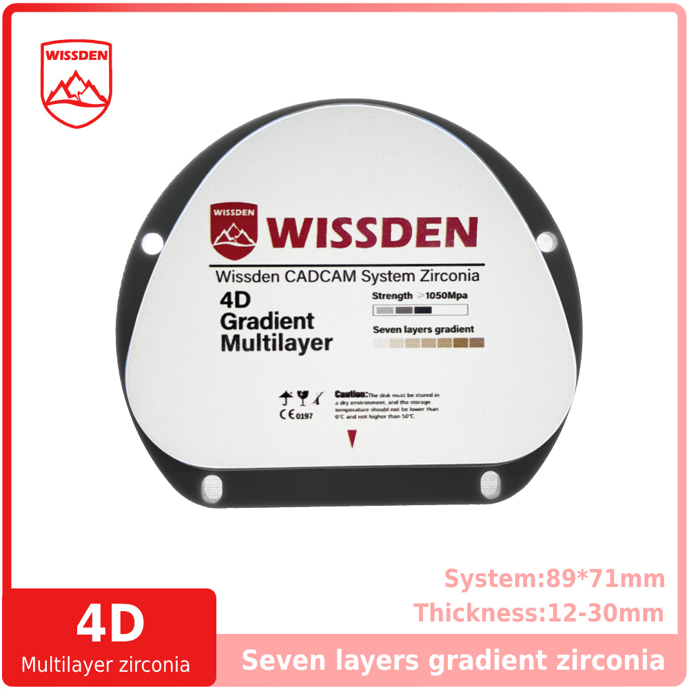 Sistema de circonio multicapa 4D de 71 mm