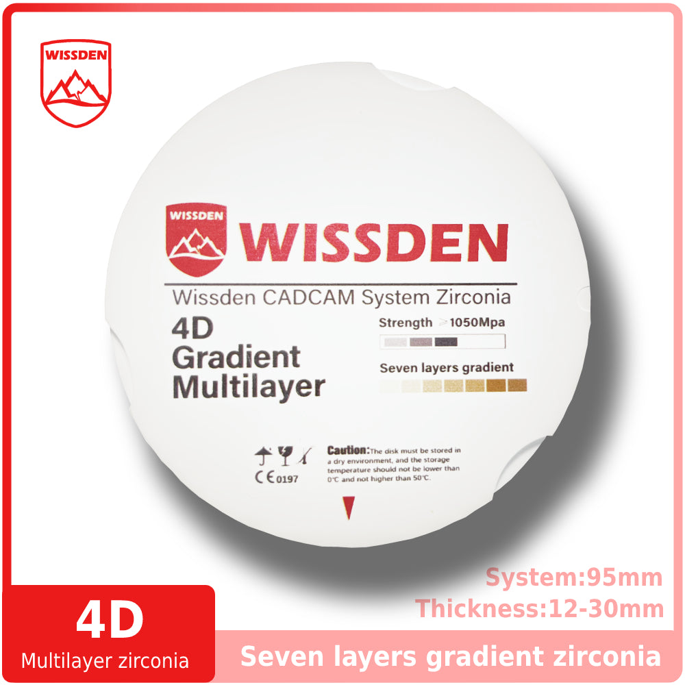 4D Multilayer zirconia 95mm system