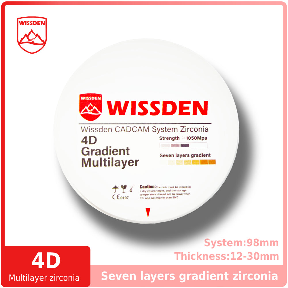 4D Multilayer zirconia 98mm system